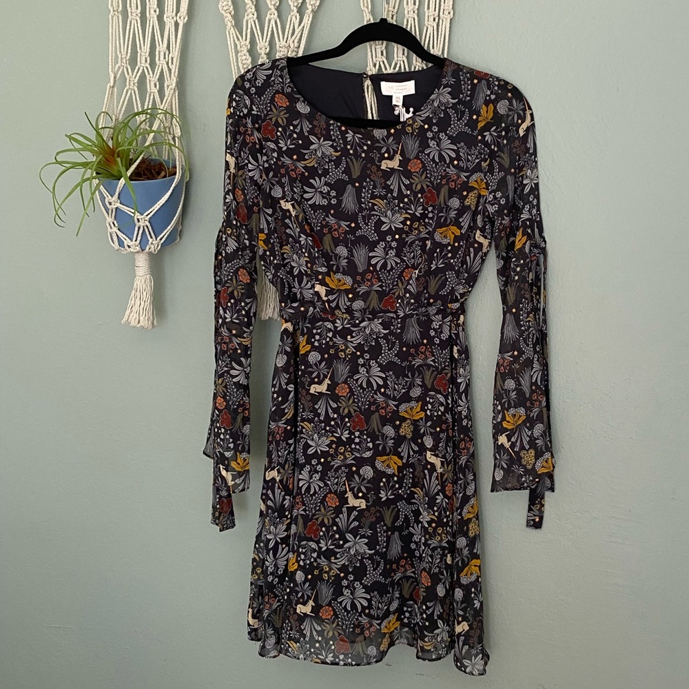 Floral Unicorn Print Dress